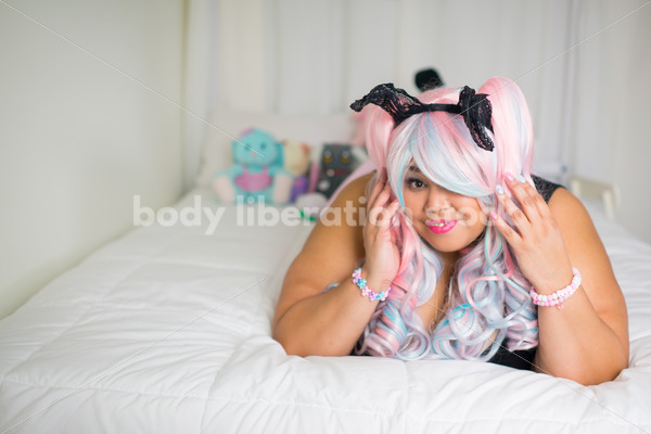Cosplay Stock Photo: Plus Size Lolita Relaxing - Body Liberation Photos