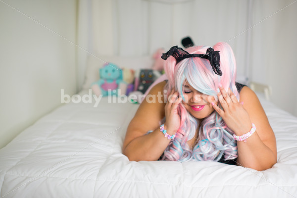 Cosplay Stock Photo: Plus Size Lolita Relaxing - Body Liberation Photos