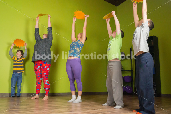 Health at Every Size Stock Photo: Family Yoga Class - Body positive stock and client photography + more | Seattle
