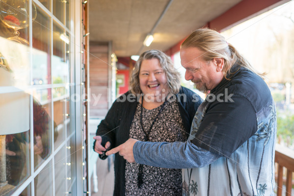 Retail Microstock Image: Older Couple Window Shopping - Body Liberation Photos