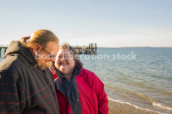 Royalty Free Stock Image: Joyful Movement with Partially Disabled Couple - Body Liberation Photos