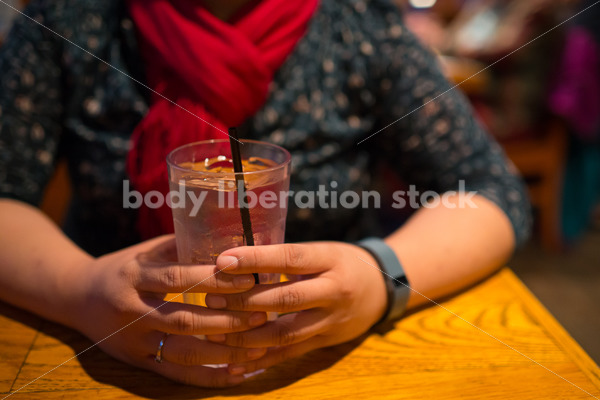 Stock Photo: Intuitive Eating – Asian American Woman with Water Glass - Body Liberation Photos