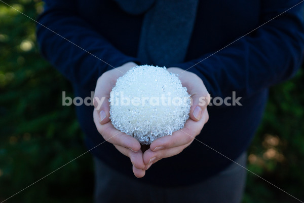 Holiday Stock Image: Plus-Size Couple at a Tree Farm - Body Liberation Photos