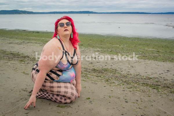 Vacation Stock Photo: Woman on Beach - Body Liberation Photos