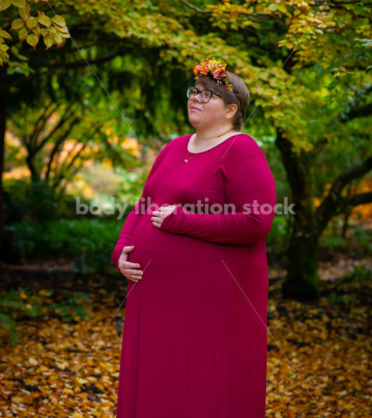 Body-Positive Pregnancy Stock Photo: Autumn Grove