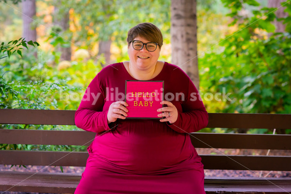 Body-Positive Pregnancy Stock Photo: Hello, Baby!