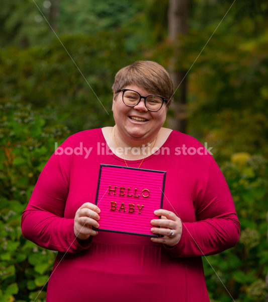 Body-Positive Pregnancy Stock Photo: Hello, Baby!