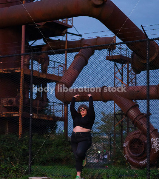 Plus-Size Stock Photo: Woman in Park
