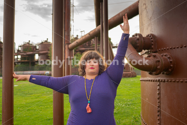 Plus-Size Stock Photo: Woman in Park