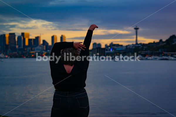 Plus-Size Stock Photo: Woman in Park