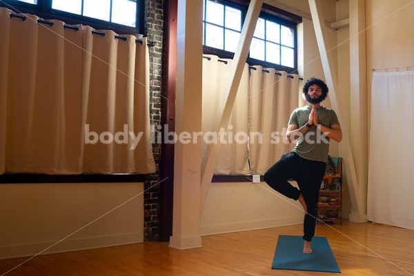 Diverse Yoga Stock Photo: Tree Pose - Body positive stock and client photography + more | Seattle