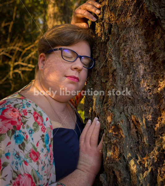 Body-Positive Stock Photo: Woman in Forest