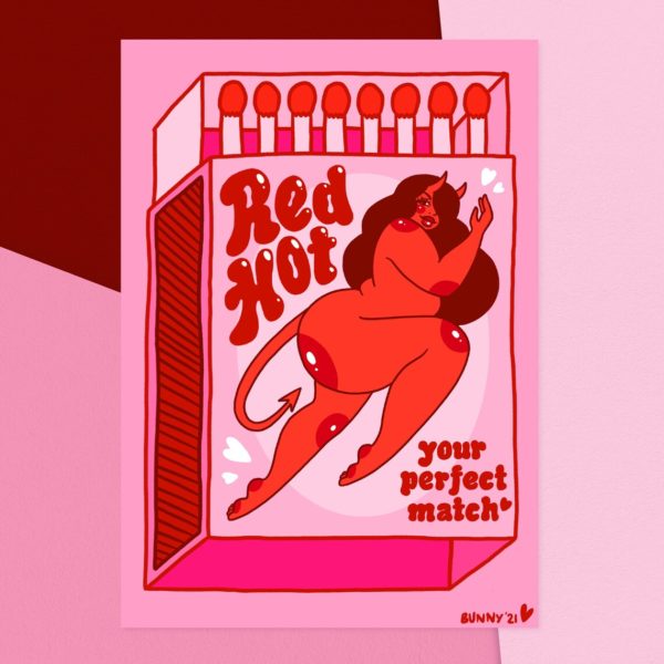 Red Hot A4 print