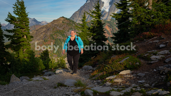 Plus Size Stock Photo: Woman Hiking in Mountains - Body liberation boudoir, portraits, stock, HAES & more | Seattle
