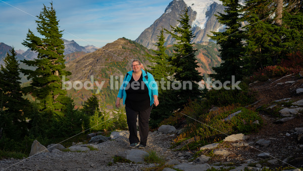 Plus Size Stock Photo: Woman Hiking in Mountains - Body liberation boudoir, portraits, stock, HAES & more | Seattle