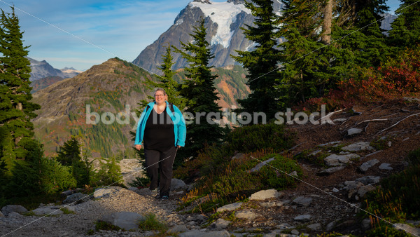 Plus Size Stock Photo: Woman Hiking in Mountains - Body liberation boudoir, portraits, stock, HAES & more | Seattle